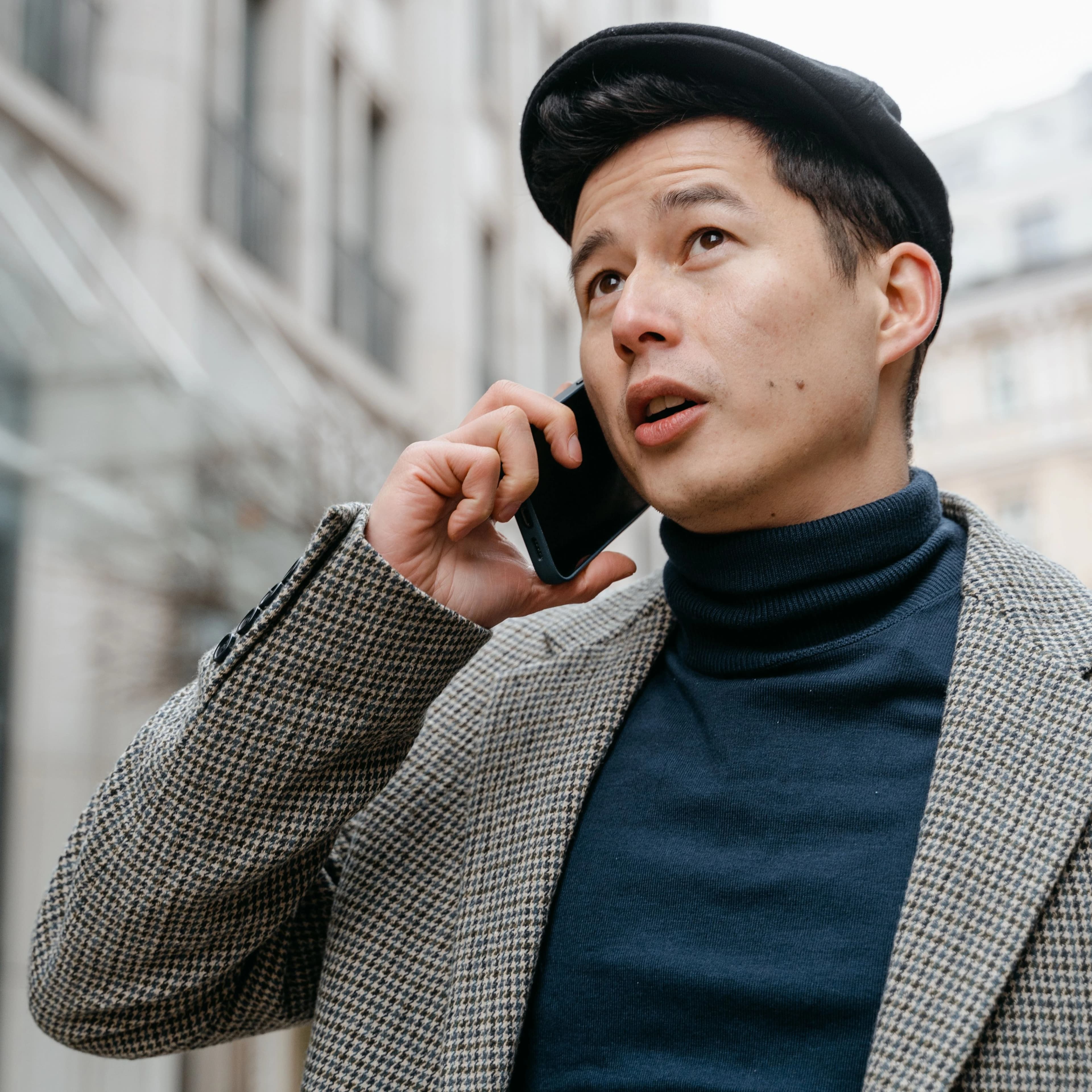 Business owner on a call